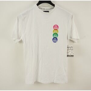 New Tango Hotel‎ Elle Shirt Men's Small Short Sleeve White Big Logo Crew T-Shirt